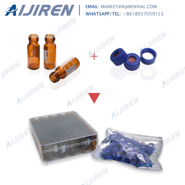 glass vial caps with inserts manufacturer Waters